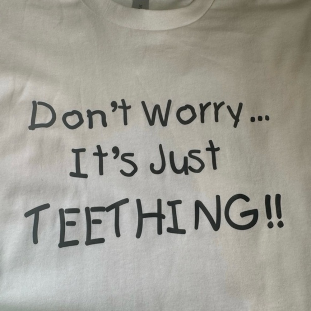 Gildan White and Black Short Sleeve T-Shirt. Never worn